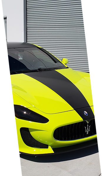 black racing strip added to a green car