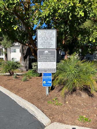 parking lot signs for  community safety