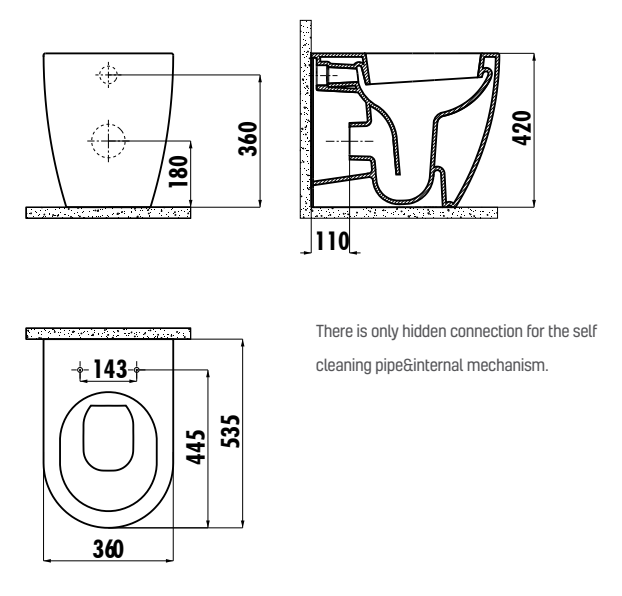 Thumbnail: Free Back to Wall Pan Combined Bidet with Integrated Bidet Tap (Hot&Cold)