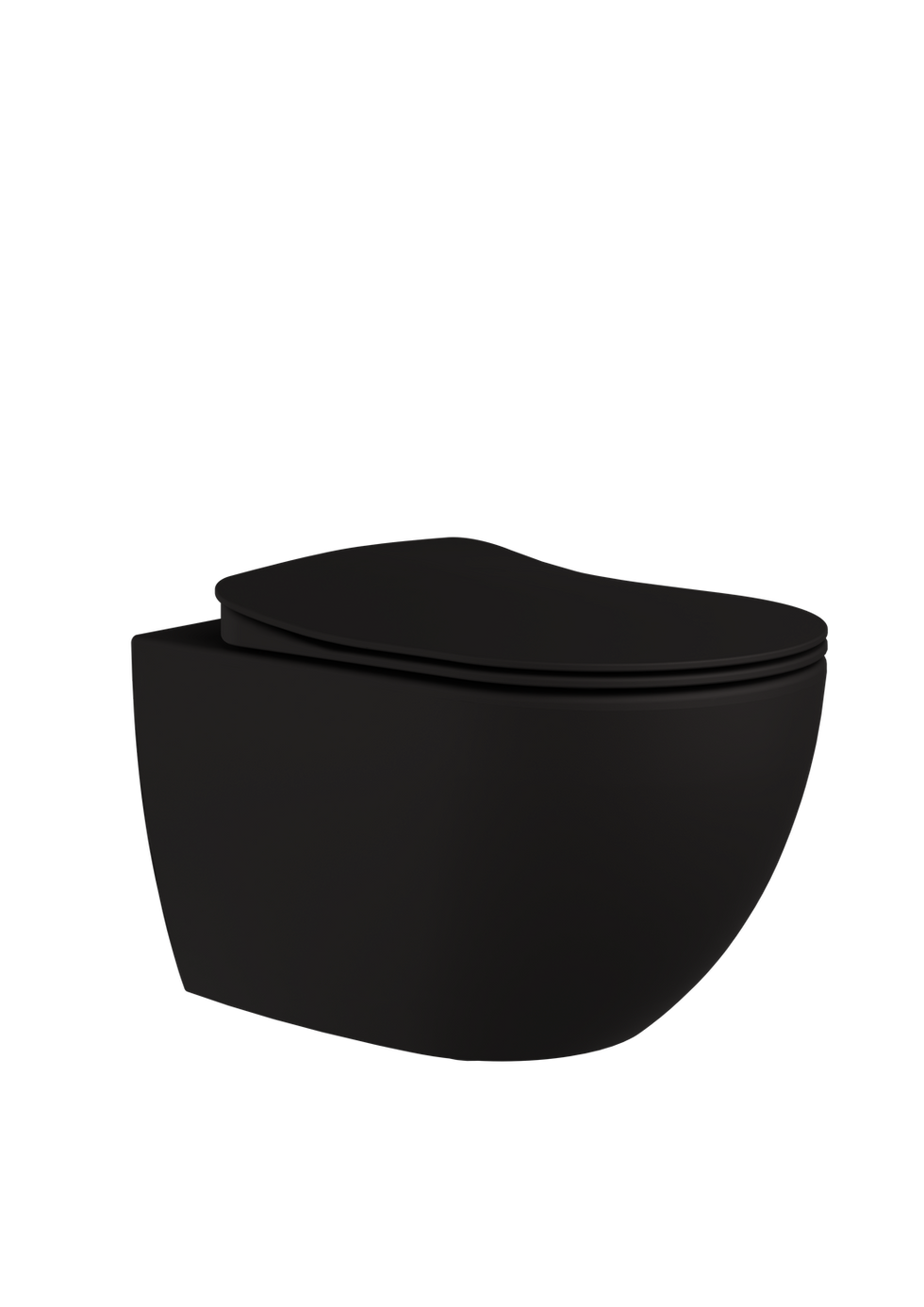 Thumbnail: Free Rimless Wall Hung Pan Combined Bidet - Matt Black