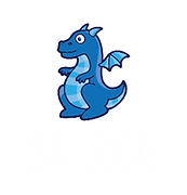 tiny cute blue dragon logo