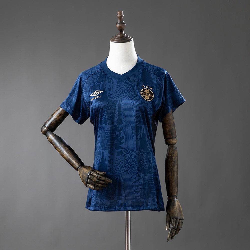 Camisa Grêmio III 25/26 - Torcedor Umbro fem - Azul com detalhes