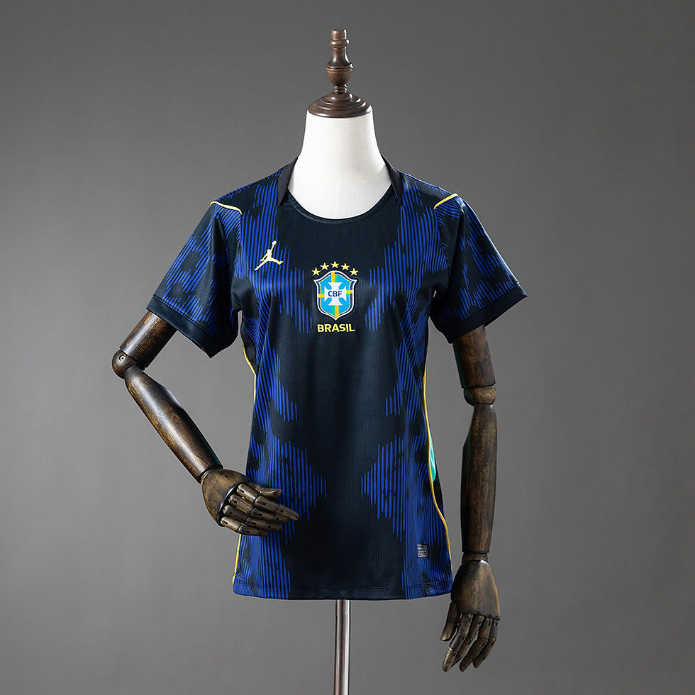 Miniatura: Camisa Seleção Brasileira I 26 - Torcedor Jordan Feminina - Preta com detalhes