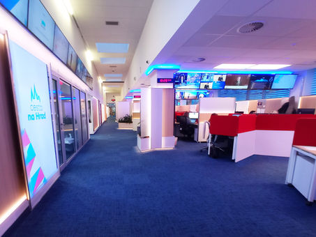 Newsroom Office Design Architekt Dekorace Interiér Návrh Scénograf Jaroš 