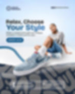 Sneakers personnalisées portées par une femme avec texte Relax Choose Your Style.