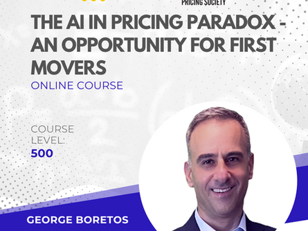 New course: The AI in Pricing Paradox – An Opportunity for First Movers
