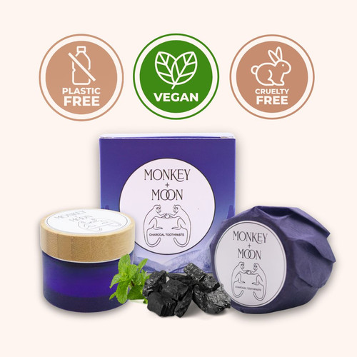 Charcoal Toothpaste - Peppermint | Monkey + Moon