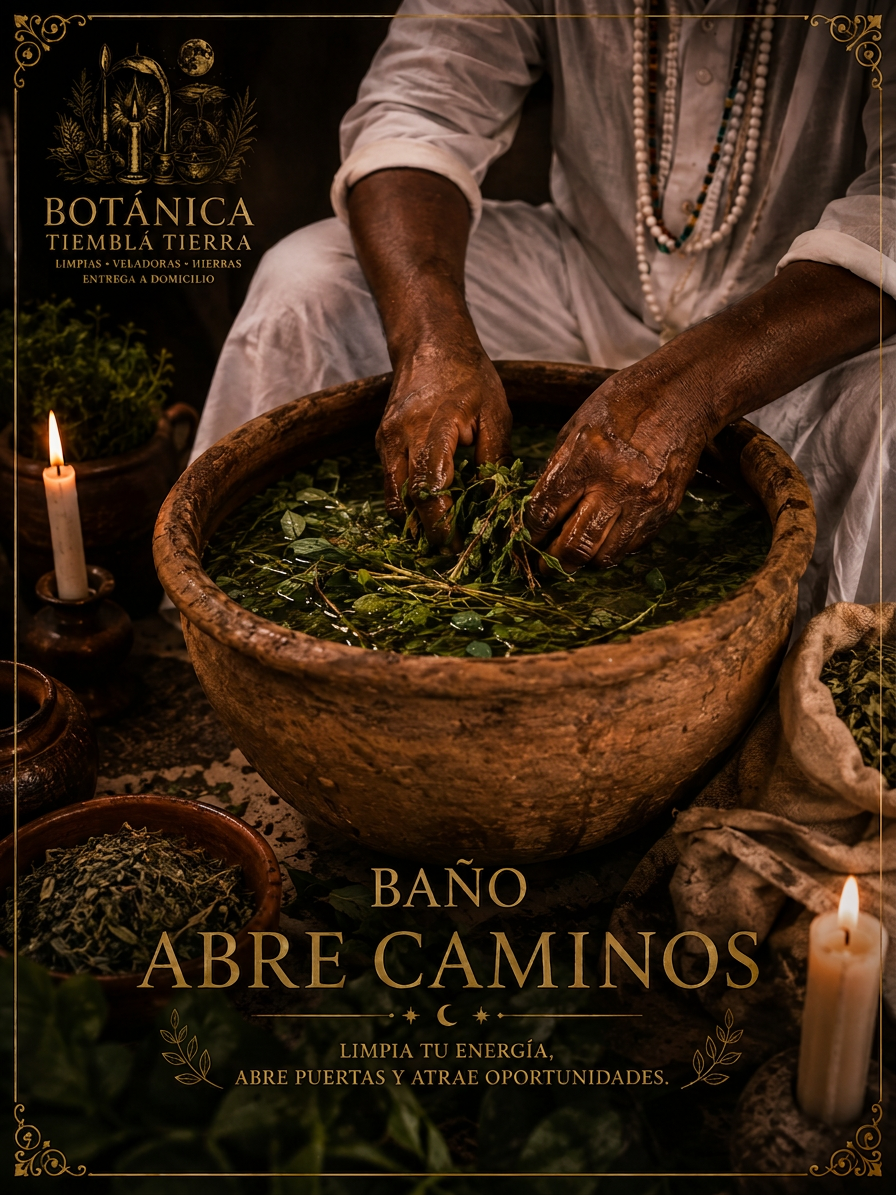Baño abre caminos con hierbas ozain botanica tiembla tierra- trabajos de brujería Kit abr