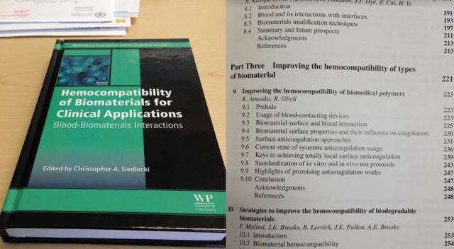 Dr. Kagya Amoako, BME faculty publishes book chapter in Hemocompatibility of Bioamaterials for Clini