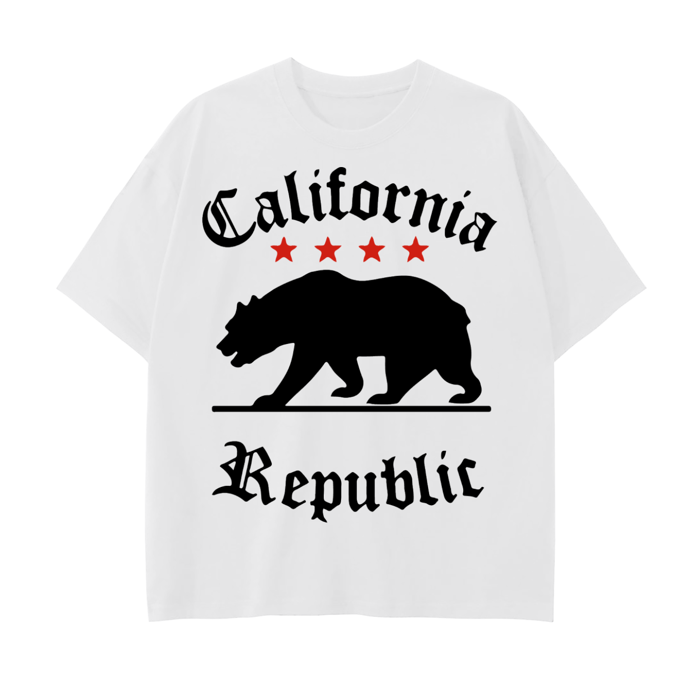Cali-Republic White Drop Shoulder Cotton T-Shirt40