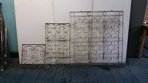 Architectural - Group Antique Metal Window Grilles | creative-repurpose
