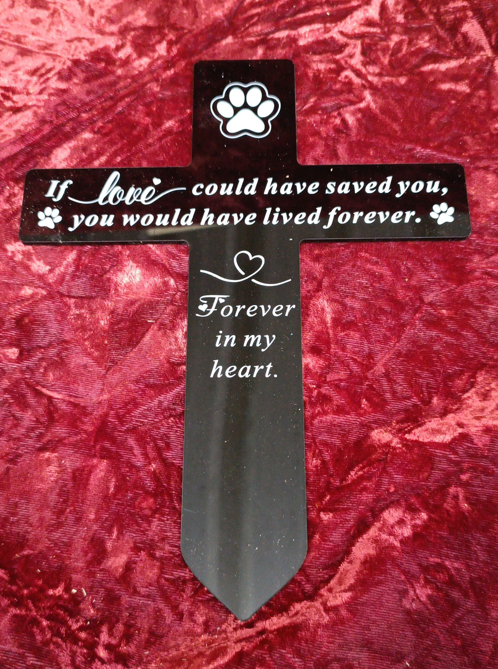 Memorial Cross Plaque For Pets