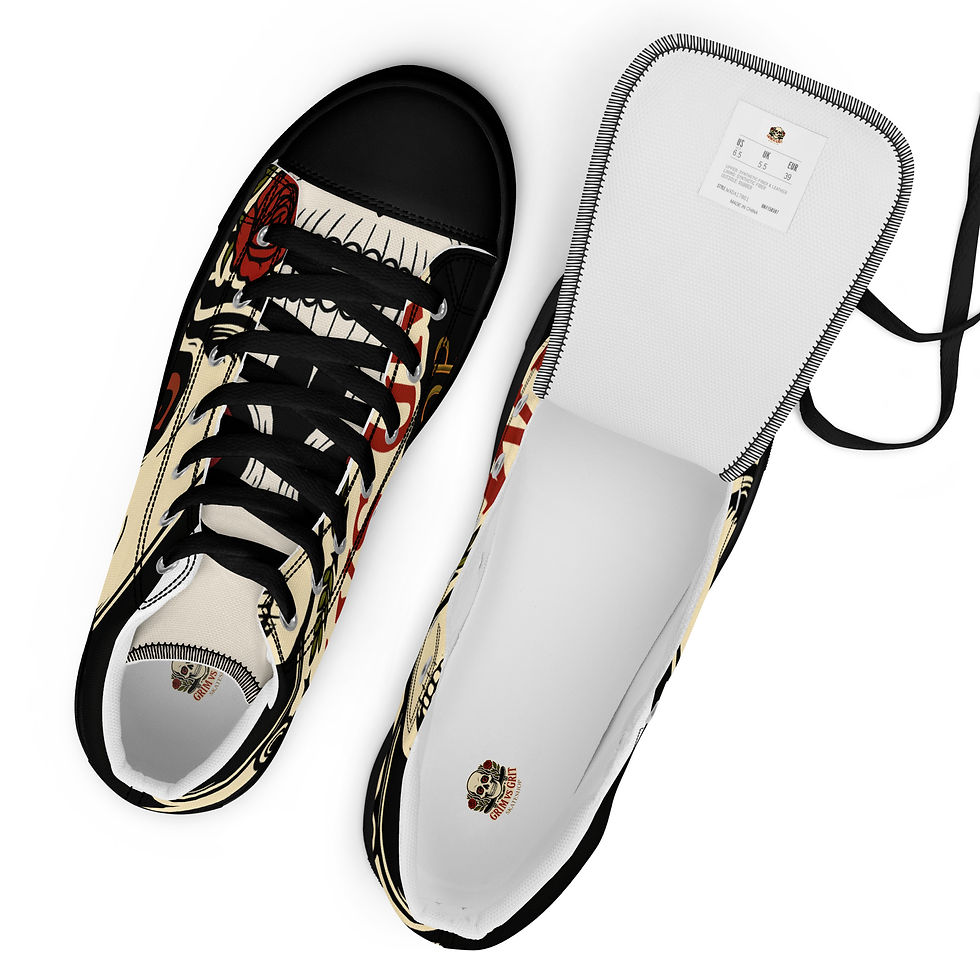 Thumbnail: GRIMvsGRIT Women’s high top canvas shoes