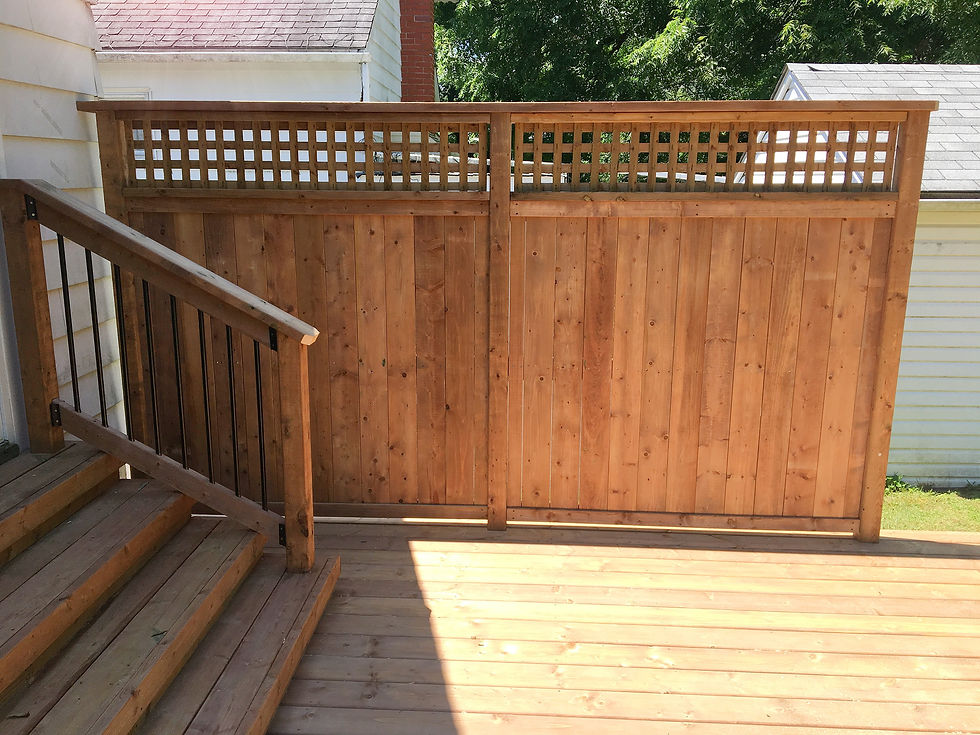 Board to Board with Lattice Privacy Fence