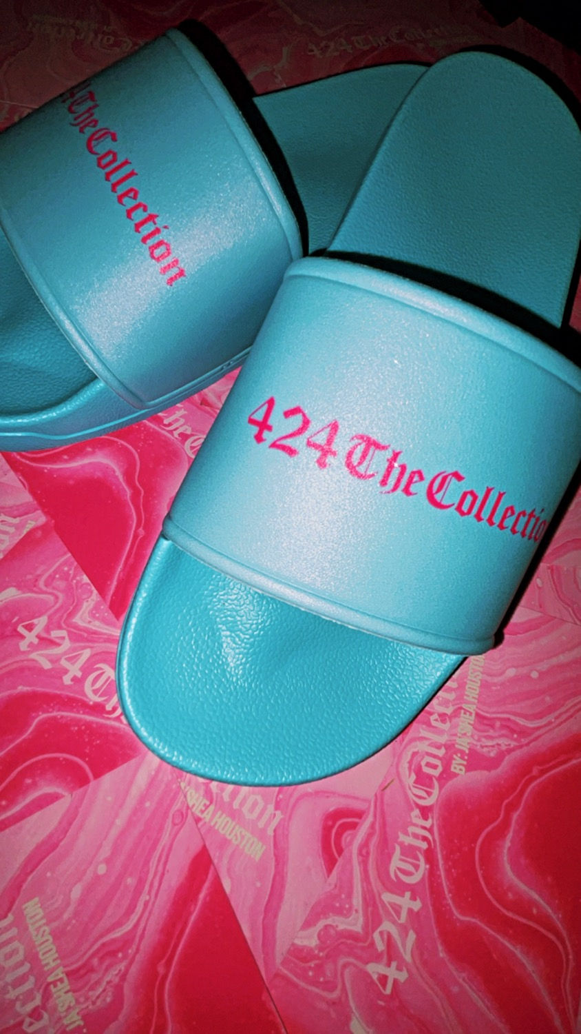 Baby Blue Summer Slides