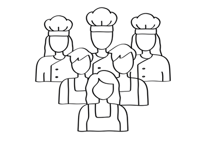 équipe terre et fourchette