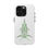Thumbnail: Pinstriped Black & Green - White Tough Phone Case