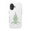 Thumbnail: Pinstriped Black & Green - White Tough Phone Case