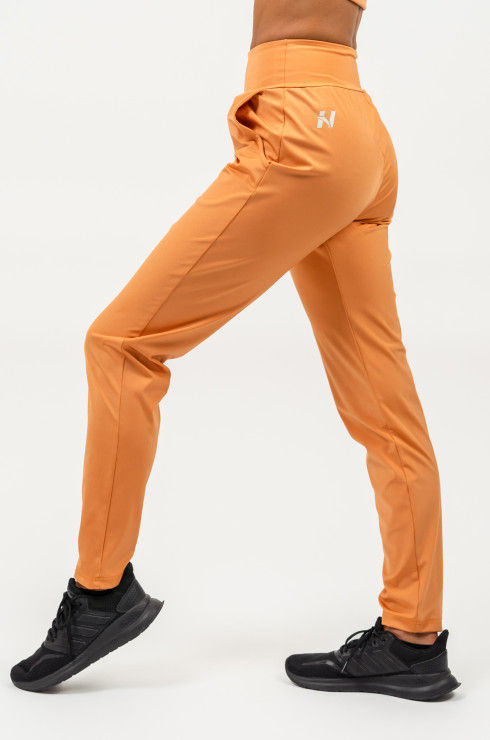 Миниатюра: Nebbia: Жіночі  Штани Shiny Slim Fit Leggings Pants Sleek Orange 482