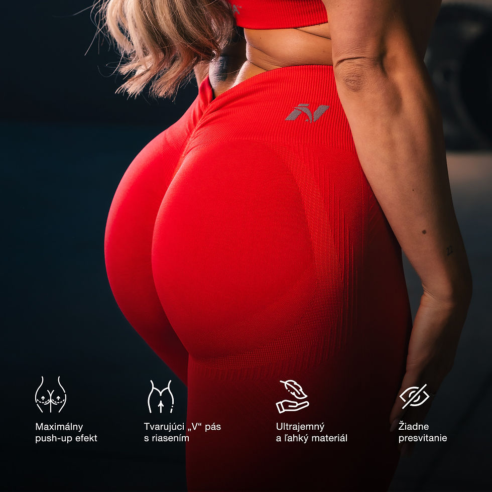 Миниатюра: Жіночі Легінси Nebbia: Seamless High-Waist Leggings Maximum Push-Up Red 302
