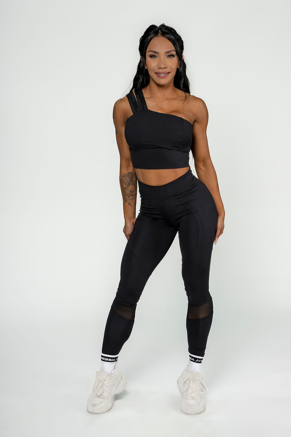 Миниатюра: Спортивний Топ Бра Nebbia: Sports Bra Intense Asymmetric Black 841