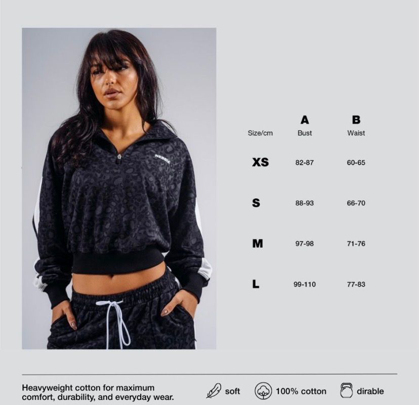 Миниатюра: Кофта Nebbia Half-Zip Leopard Sweatshirt PRIMAL Black Leopard 866