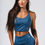 Прев'ю: Nebbia: Спортивний Жіночий Топ Deni x Nebbia Sports Crop Tank Blue 309