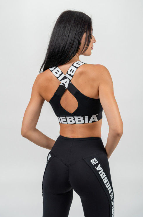 Прев'ю: Спортивний Топ Nebbia: Medium-Support Criss Cross Sports Bra Iconic Black 230