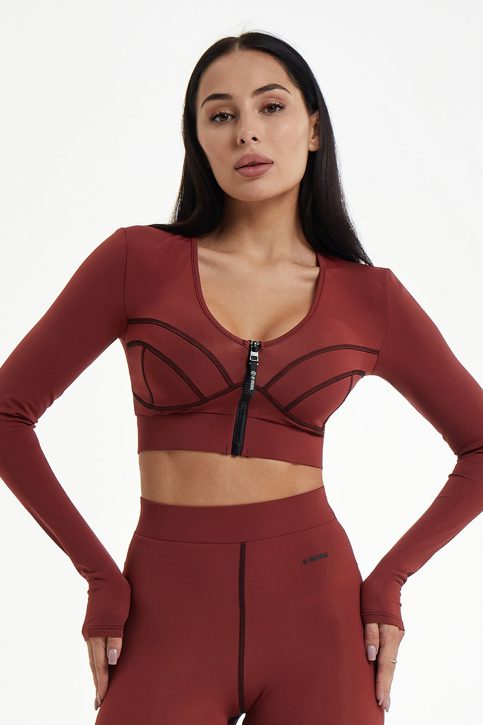 Жіночий Спортивний Топ Df. Original: Топ Лонгслів Manifest Bordo