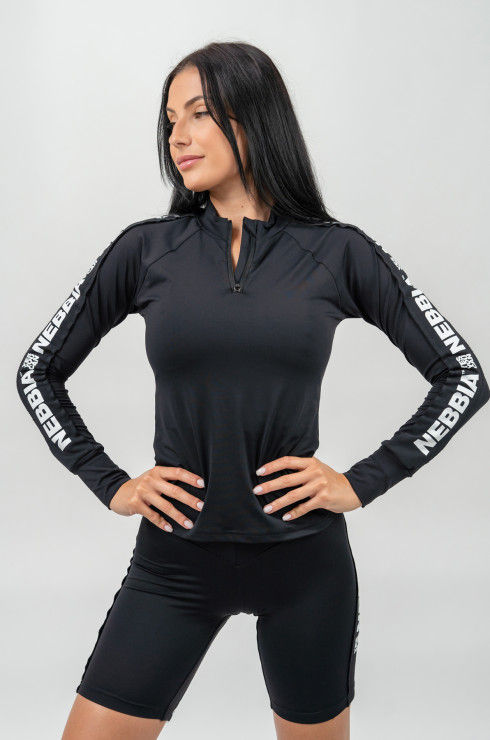 Nebbia: Спортивний Жіночий Лонгслів Zipper Top Winner Black 239