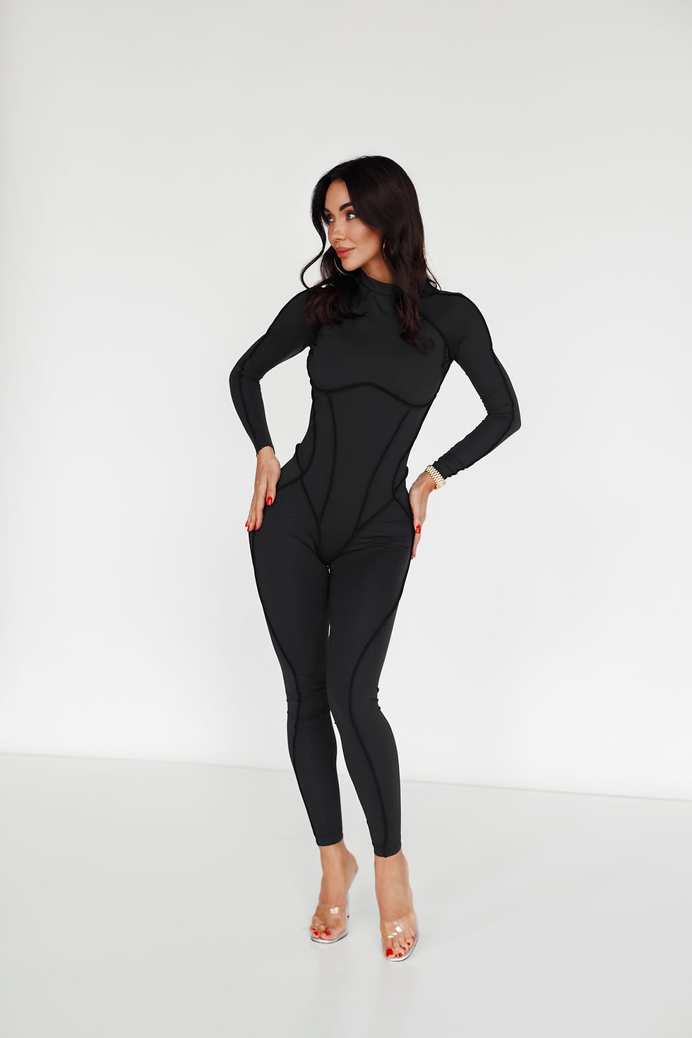 Миниатюра: Жіночий Комбінезон Fitzona: Jumpsuit Fitness Black MACFTZ02