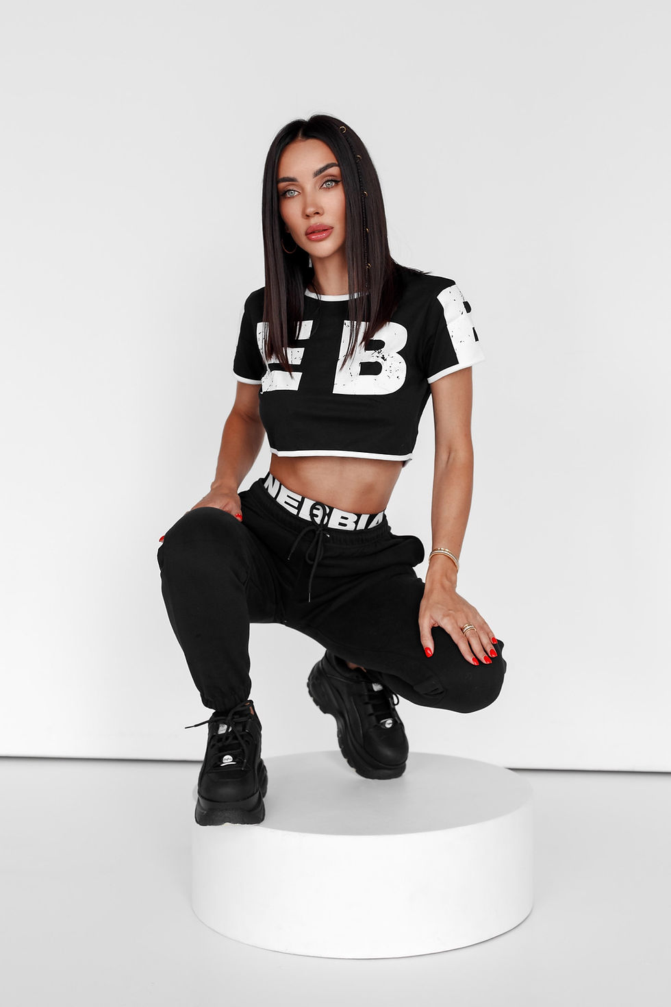 Миниатюра: Nebbia: Спортивні Жіночі Штани Fitness SweatpanSweatpants Muscle Mommy Black 623