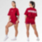 Прев'ю: Nebbia: Футболка Oversized T-Shirt Gym Essentials Dark Red 381