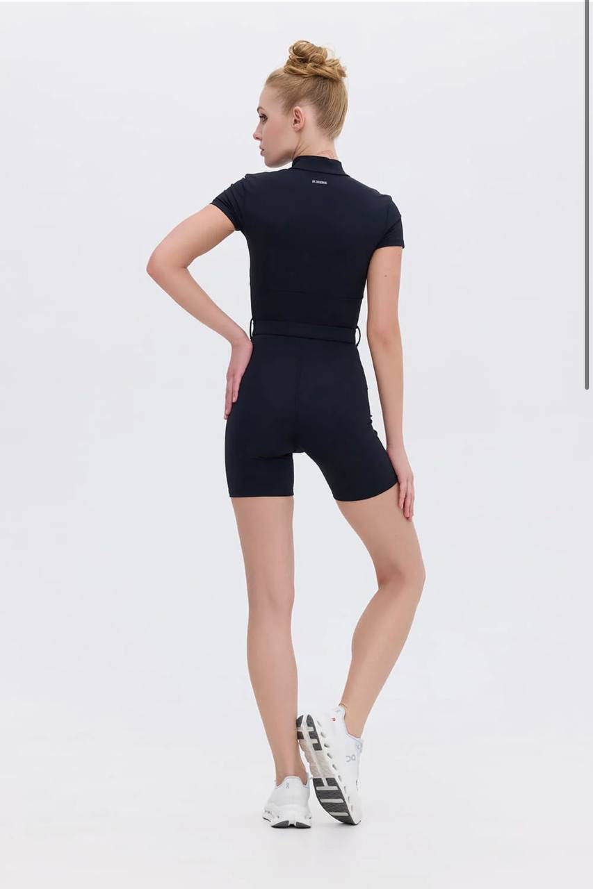 Прев'ю: DF. Original: Комбінезон-Велосипедки Короткий Рукав Dominant Black