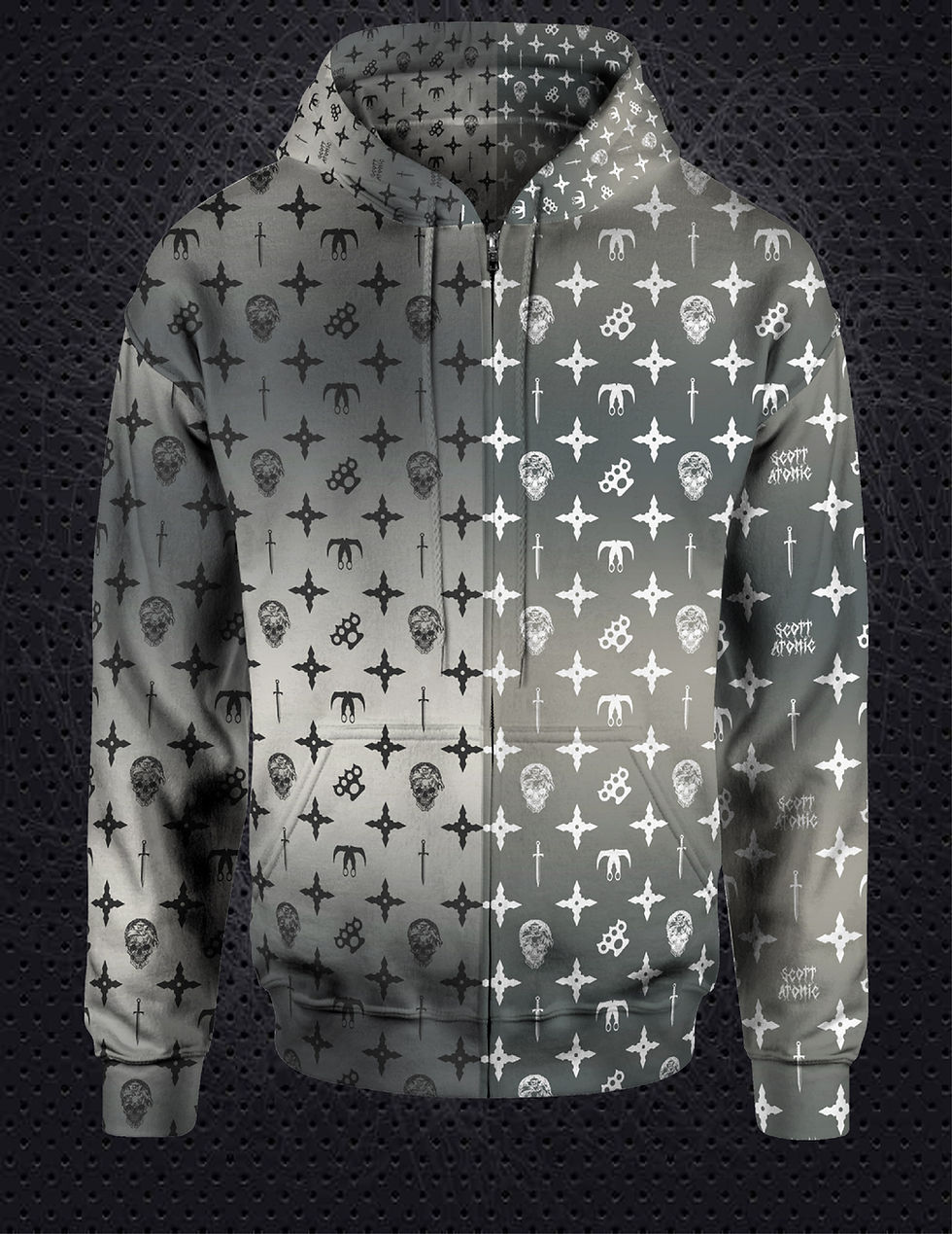 Thumbnail: $B Velour Full Zip-Up reversible Hoodie (LE30) (Pre-Order)