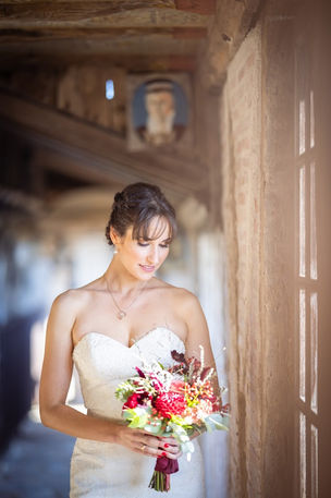 Elegant bridal hair and makeup for a luxury destination wedding at a Bordeaux Chateau – Bespoke wedding beauty services by Valerie B.