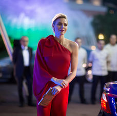 Hair Makeup & Style by Valerie B. for HSH Princess Charlene at Red Cross Gala, Monaco