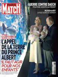 Paris match cover HSH princess charlene and prince albert and children