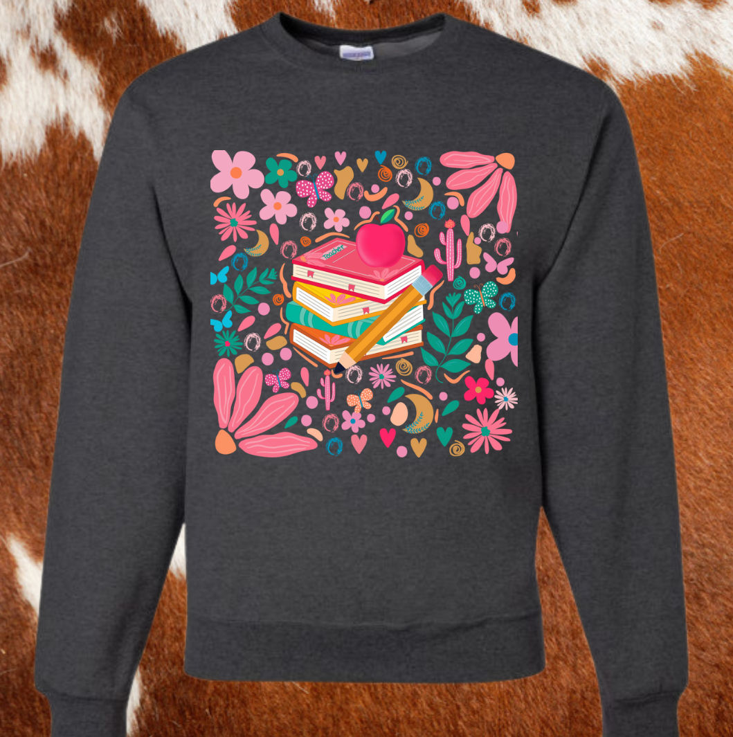 Floral Boho Teacher Crew