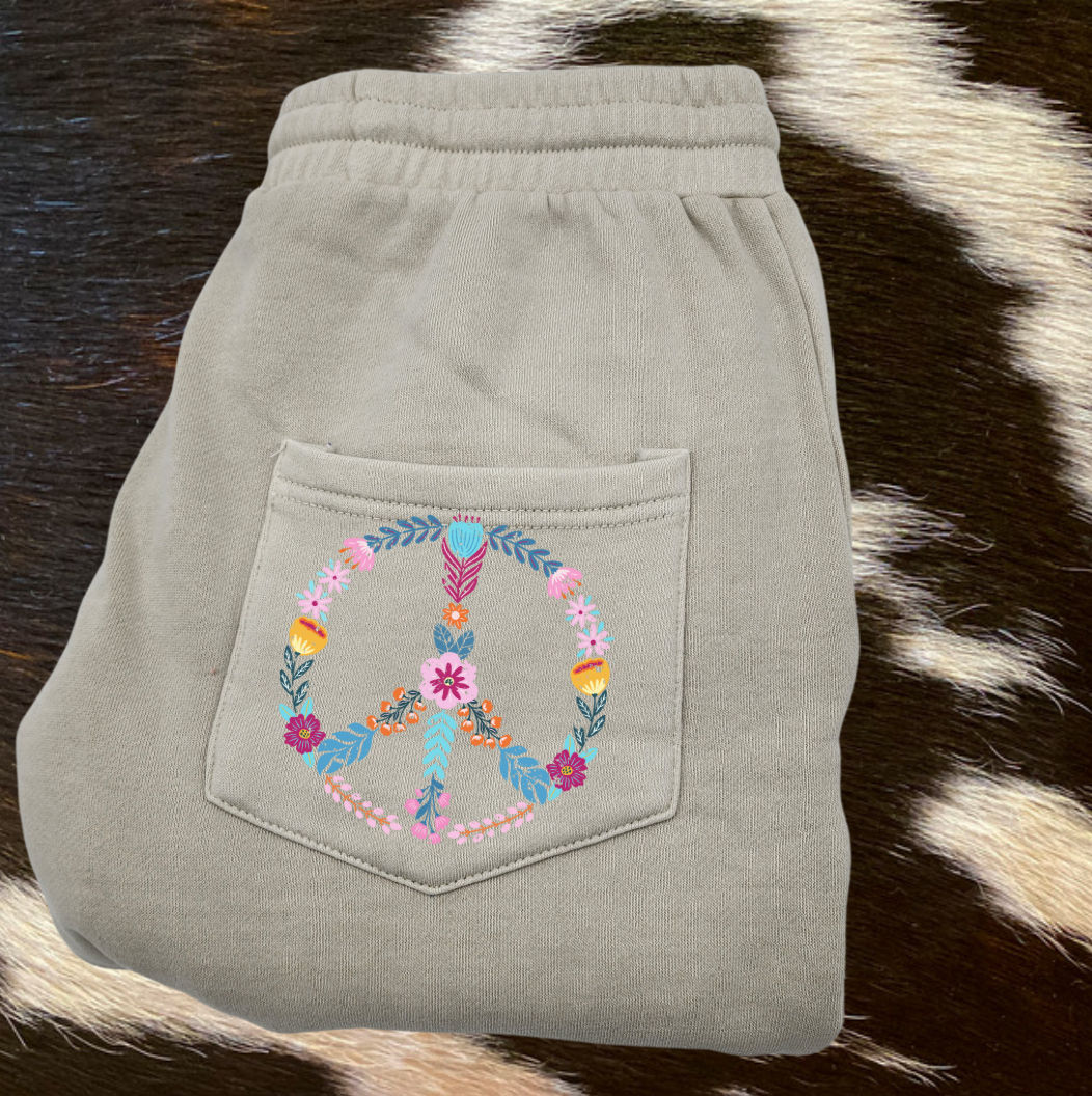 Floral Peace Toddler/Youth joggers 