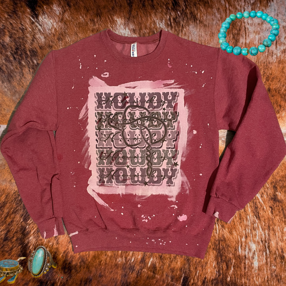 Distressed HOWDY Crewneck