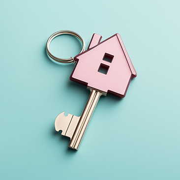 Clé en forme de maison symbolisant l’accès à la propriété immobilière