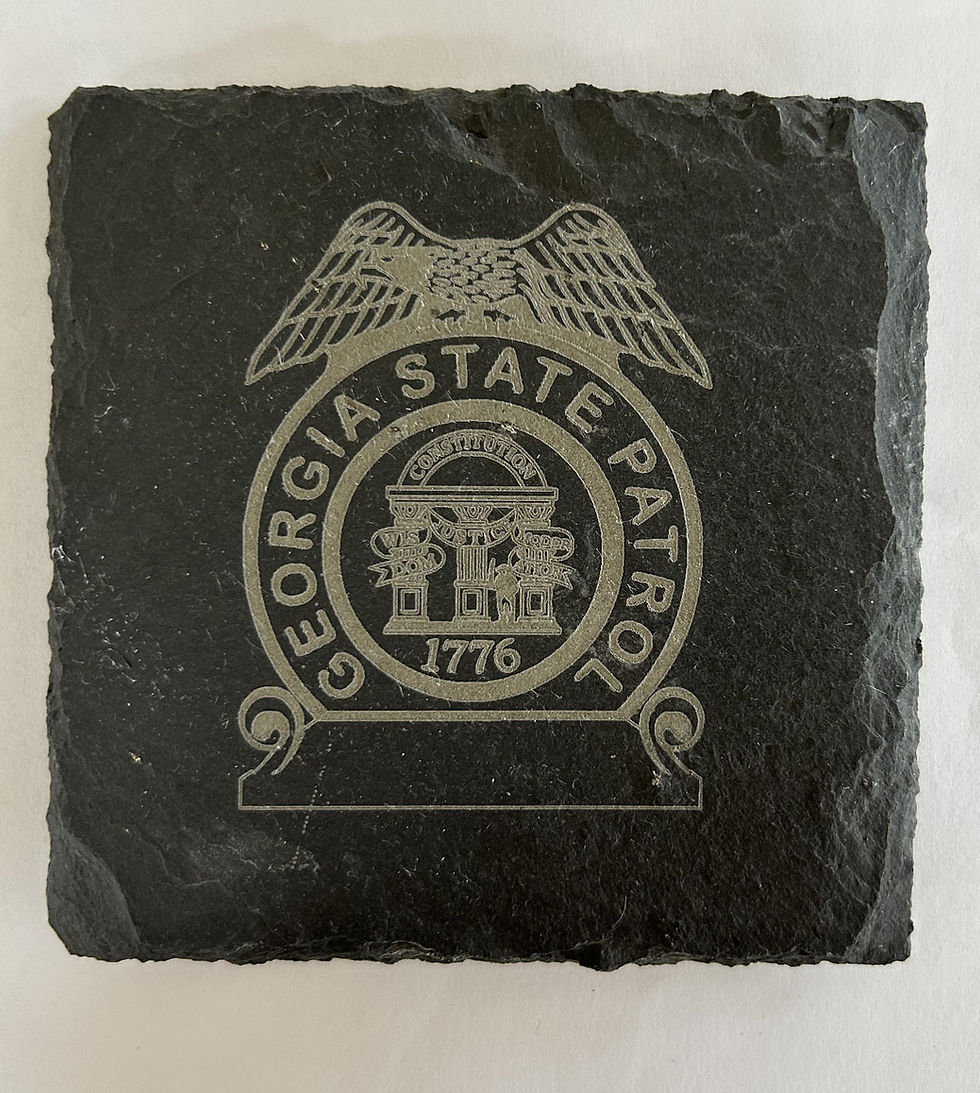 SLATE GSP TROOPER BADGE TILE