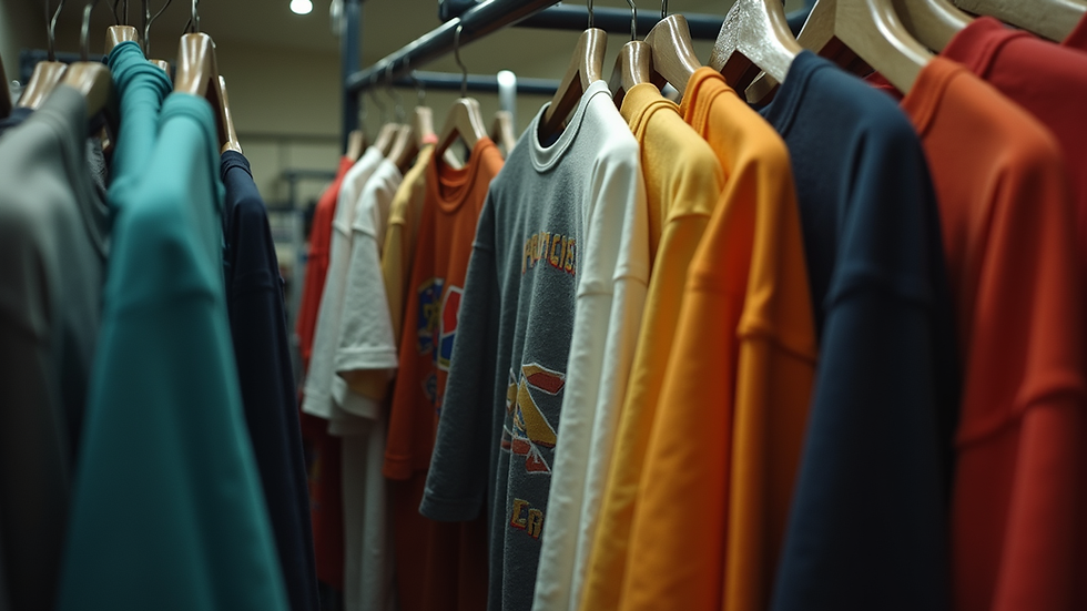Eye-level view of a vintage rare hip hop t-shirt displayed on a hanger