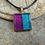 Thumbnail: Blue and Purple Mosaic Pendant, Corded Necklace
