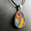 Thumbnail: Small Colourful Teardrop, Mosaic Pendant, Wearable Art Necklac