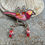 Thumbnail: Pink Mosaic Bird Brooch, Large, Unique Statement Jewellery