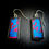 Thumbnail: Electric Blue and Cerise Pink, Handmade, Mosaic Earrings with SIlver Hooks