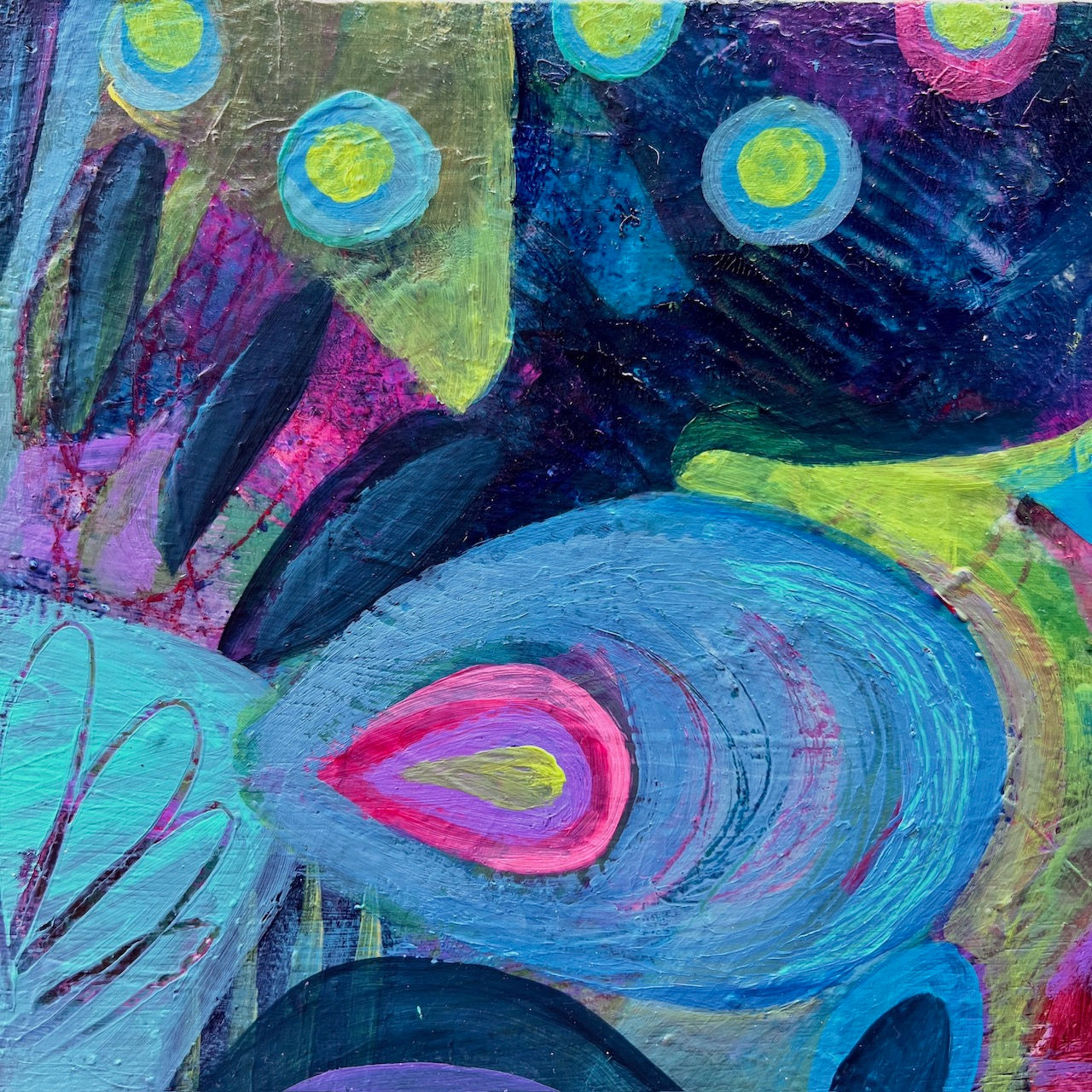 Papillon Series, 7, Original Painting, Mixed Media on Board