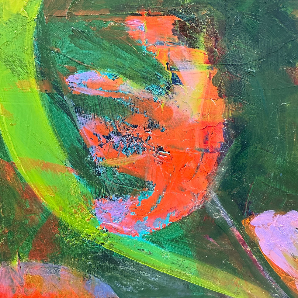 Thumbnail: ‘Jubilant’, Original Painting, Acrylic Mixed Media on Aluminium Panel